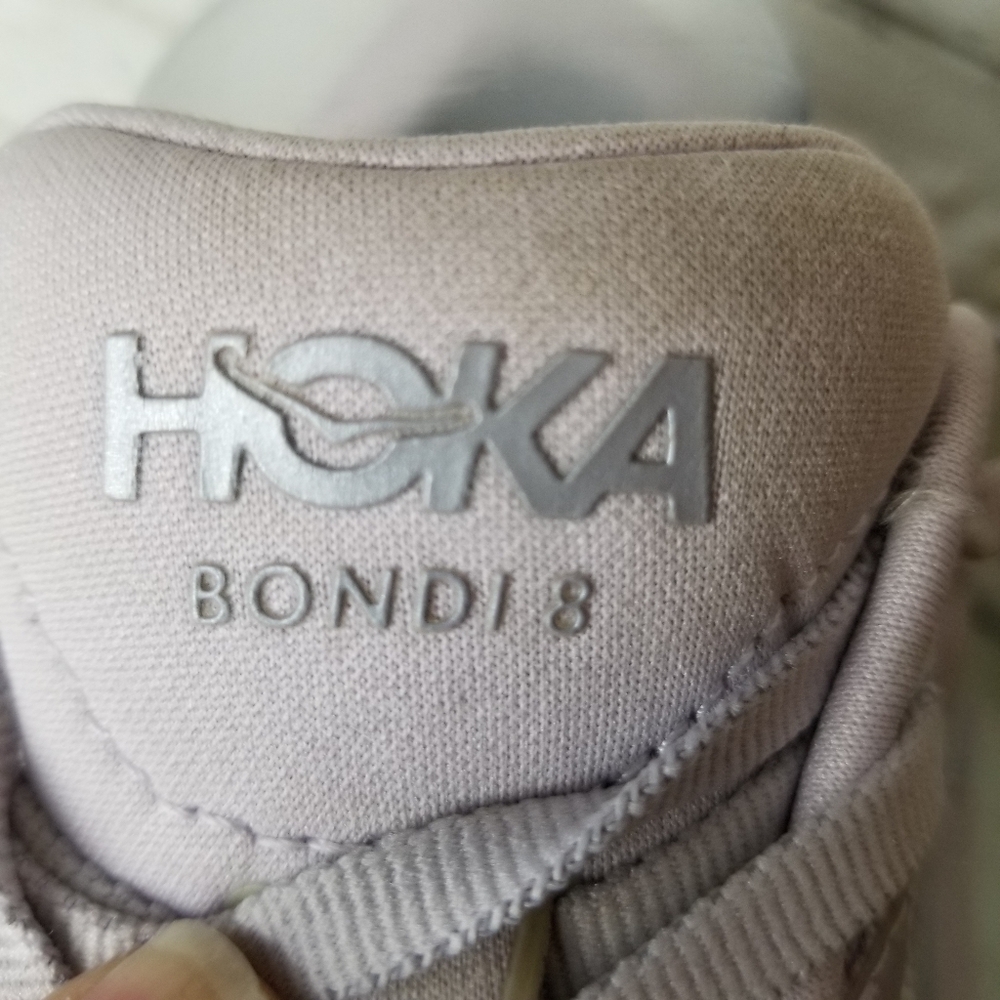 Hoka Bondi 8 Lavender Color Athletic Walking Comfort Running Shoe - Picture 11 of 16
